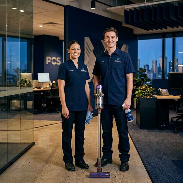 Personal de limpieza corporativa profesional